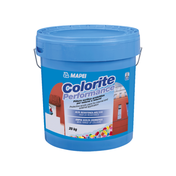 COLORITE PERFORMANCE (20Kg) - Pittura acrilica anticarbonatazione per esterni e interni, a elevato sviluppo colore e resistenza ai raggi UV.