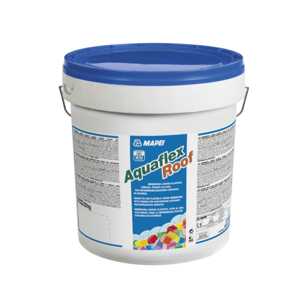 AQUAFLEX ROOF (5Kg) - Membrana liquida elastica, pronta all’uso, fibrata per impermeabilizzazioni continue in esterno