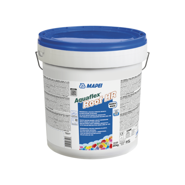 AQUAFLEX ROOF HR (20Kg) - Membrana liquida fibrata in emulsione acquosa ad alta riflettanza ed emissività termica, con indice di riflessione solare (SRI) 105