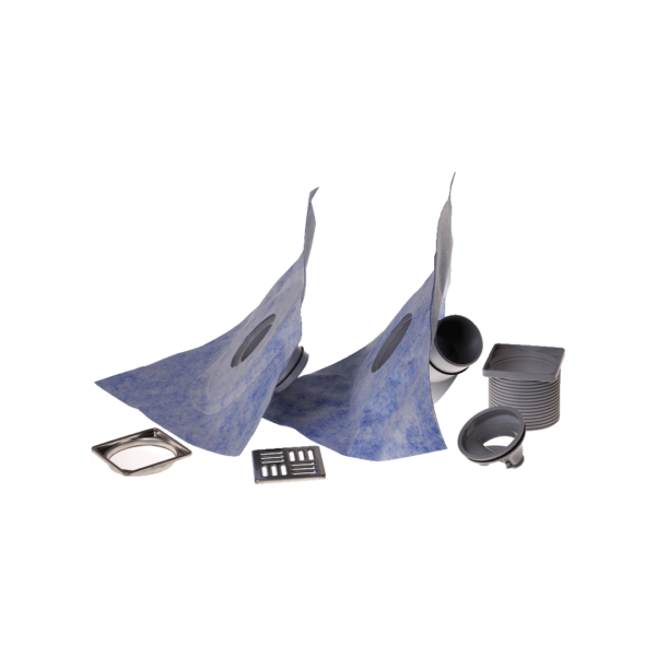 DRAIN VERTICAL (1Pz.) - Kit per la realizzazione di uno scarico a pavimento ideale per lo smaltimento delle acque in terrazze, balconi, bagni, locali caldaia, lavanderie.