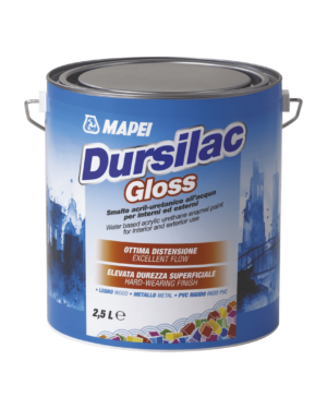 DURSILAC GLOSS (0,75Lt) - Smalto acril-uretanico all’acqua per interni ed esterni, aspetto lucido.