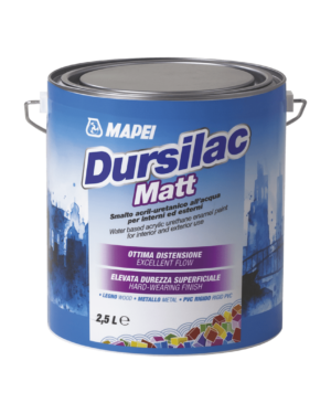 DURSILAC MATT (0,75Lt.) - Smalto acril-uretanico all’acqua per interni ed esterni, aspetto opaco.