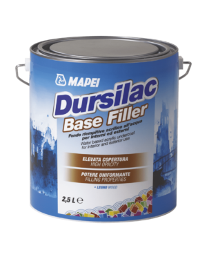 DURSILAC BASE FILLER (0,75Lt) - Fondo riempitivo acrilico all’acqua per interni ed esterni.