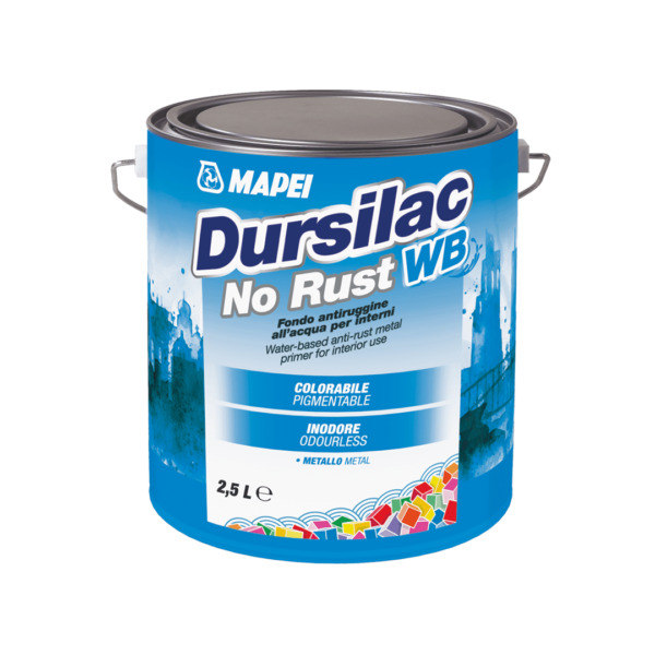 DURSILAC NO RUST WB (2,5Lt.) - Fondo antiruggine all’acqua per interni.