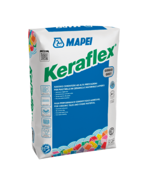 KERAFLEX (5KG) - Adesivo cementizio a scivolamento nullo e tempo aperto allungato.