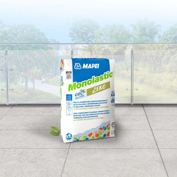 MONOLASTIC (20Kg) - membrana monocomponente cementizia elastica impiegata per il trattamento impermeabile di balconi e terrazzi oltre che di bagni, docce e piscine, prima della posa dei rivestimenti. - immagine 2