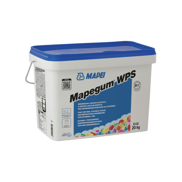 MAPEGUM WPS -Membrana liquida elastica a rapido asciugamento per impermeabilizzazioni all’interno.