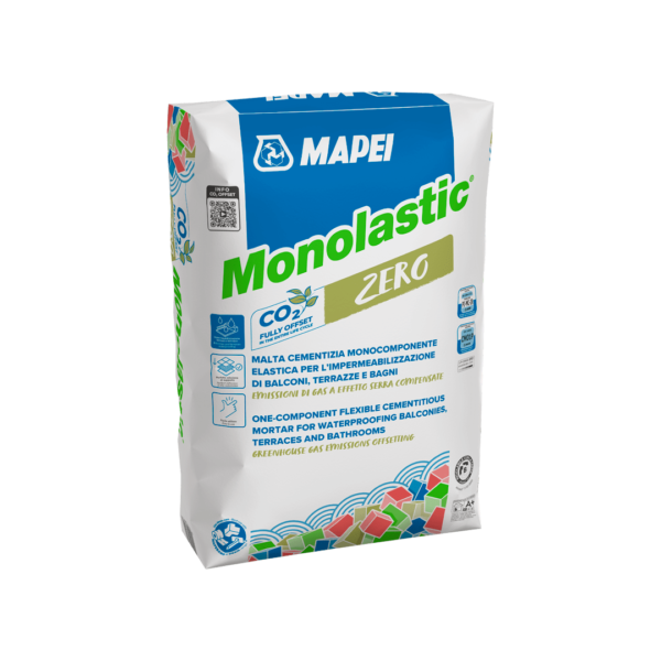 MONOLASTIC (20Kg) - membrana monocomponente cementizia elastica impiegata per il trattamento impermeabile di balconi e terrazzi oltre che di bagni, docce e piscine, prima della posa dei rivestimenti.