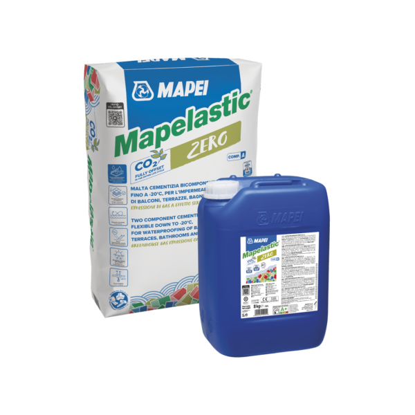 MAPELASTIC ZERO (KIT A+B 32KG) - Malta cementizia bicomponente elastica per l’impermeabilizzazione definitiva e durevole, semplice e veloce.