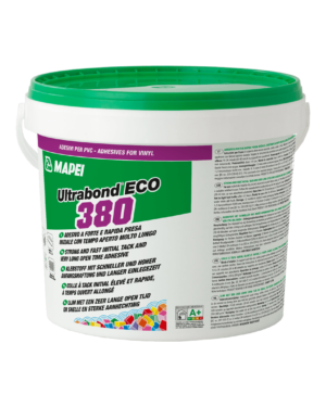 ULTRABOND ECO 380 - Adesivo “pressure sensitive”, a forte e rapida presa iniziale, con tempo aperto molto lungo, per pavimenti e rivestimenti vinilici.