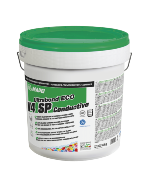 ULTRABOND ECO V4 SP CONDUCTIVE - Adesivo in dispersione acquosa di colore chiaro per la posa di pavimenti conduttivi, a bassissima emissione di sostanze organiche volatili (VOC).