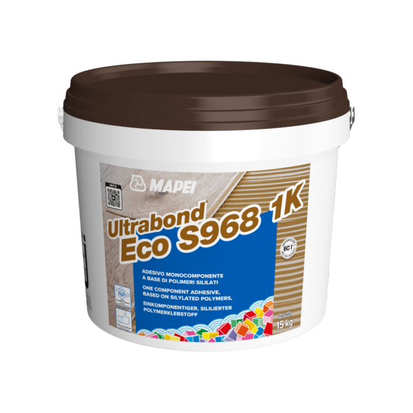 ULTRABOND ECO S968 1K - Adesivo monocomponente a base di polimeri sililati, completamente esente da solventi (secondo TRGS 610) a bassissima emissione di sostanze organiche volatili (EMICODE EC1 Plus)