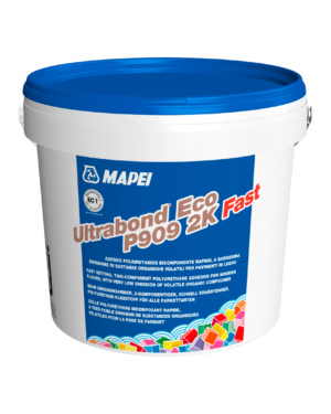 ULTRABOND ECO P909 2K FAST - Adesivo poliuretanico bicomponente, senza solventi, a bassissima emissione di sostanze organiche volatili (VOC) per tutti i tipi di parquet.