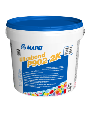 ULTRABOND P902 2K - Adesivo epossipoliuretanico bicomponente per l’incollaggio di parquet di qualunque formato e specie su massetti realizzati con MAPECEM, MAPECEM PRONTO, TOPCEM e TOPCEM PRONTO, massetti cementizi, vecchi pavimenti in legno, ceramica, marmo, marmette, ecc. Idoneo per sottofondi riscaldanti.
