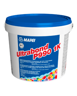 ULTRABOND P990 1K (15Kg) - Adesivo monocomponente poliuretanico, pronto all’uso, elastico e senza solvente, a bassissima emissione di sostanze organiche volatili (VOC) per tutti i tipi di parquet prefiniti multistrato e massicci tradizionali con incastro
