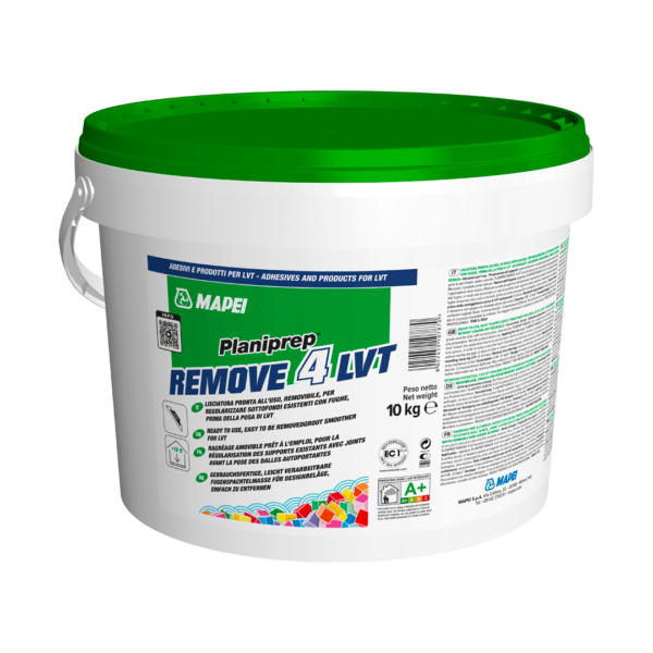 PLANIPREP REMOVE 4 LVT - Lisciatura pronta all’uso per regolarizzare sottofondi esistenti con fughe prima della posa di LVT autoposanti, facilmente rimovibile senza lasciare residui.