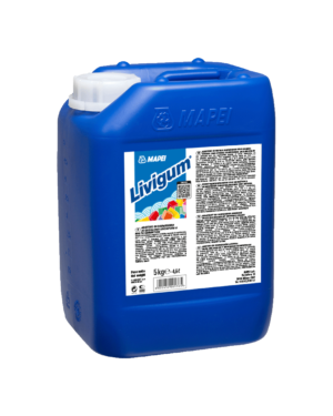 LIVIGUM - Additivo a base di resine sintetiche in dispersione acquosa da aggiungere a lisciature e malte cementizie per migliorarne le prestazioni meccaniche e le adesioni.