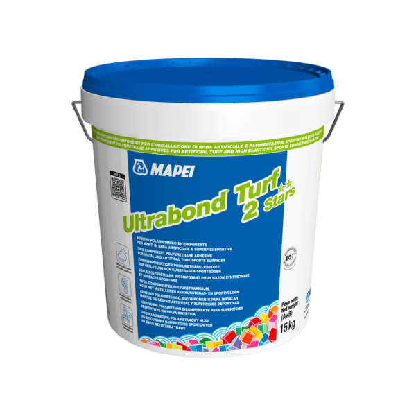 ULTRABOND TURF 2 STARS PRO - Adesivo poliuretanico bicomponente esente da solventi per l’installazione di superfici sportive in erba artificiale di ultima generazione