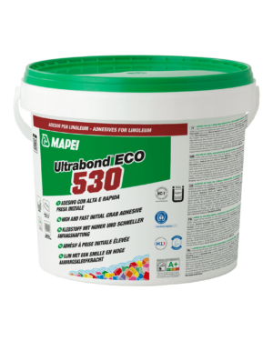 ULTRABOND ECO 530 - Adesivo con alta e rapida presa iniziale, per la posa di linoleum su film di adesivo fresco ed rivestimenti resilienti murali.