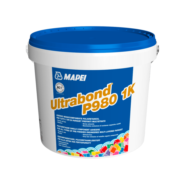 ULTRABOND P980 1K (15Kg) - L’adesivo dalla resa elevata per la posa di parquet multistrato. Pronto all’uso, idoneo per tutti i sottofondi, anche riscaldanti, può essere utilizzato anche dai posatori allergici.