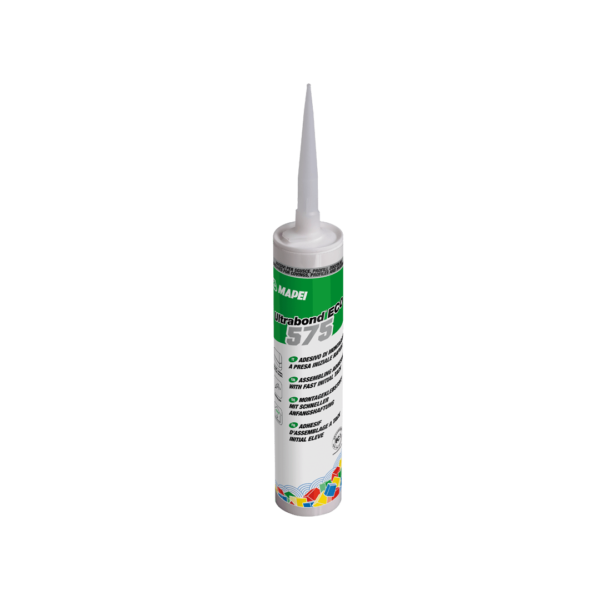 ULTRABOND ECO 575 (CARTUCCIA 310ML) - L’adesivo senza solventi a bassissima emissione di sostanze organiche volatili (VOC), a base di polimeri sintetici in dispersione acquosa per il fissaggio degli zoccolini, profili e battiscopa.