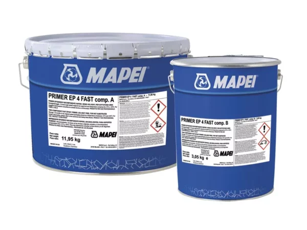 PRIMER EP4 FAST (KIT A+B 15Kg) - Primer epossidico bicomponente, senza solventi per sottofondi umidi.