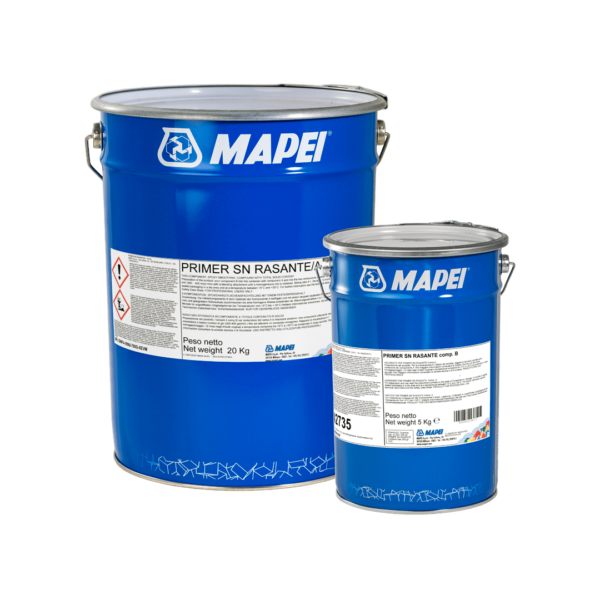 PRIMER SN RASANTE (KIT A+B 25Kg) - Formulato epossidico bicomponente, ad alto contenuto di solidi, per rasature di superfici cementizie