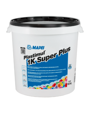 PLASTIMUL 1K SUPER PLUS - Emulsione bituminosa monocomponente impermeabilizzante, esente da solventi, altamente flessibile, con sfere di polistirolo, a basso ritiro, a rapido asciugamento e ad alta resa.