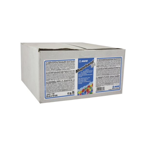 MAPEBAND SA (10Cm x 25Mt) - Nastro autoadesivo butilico con tessuto non tessuto alcali resistente per sistemi impermeabilizzanti elastici.