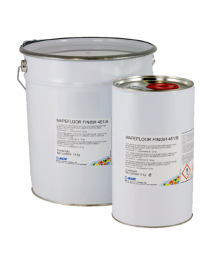 MAPEFLOOR FINISH 451 (KIT A+B 20Kg) - Finitura poliaspartica bicomponente alifatica colorata, elastica, resistente all’usura e ai raggi ultravioletti.