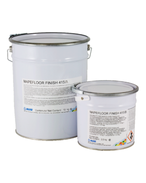 MAPEFLOOR FINISH 415 (KIT A+B 12,5Kg) - Finitura poliuretanica bicomponente, aromatica, colorata, elastica, resistente all’usura.