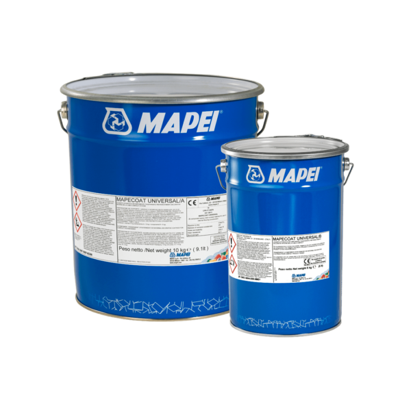 MAPECOAT UNIVERSAL (KIT 15Kg) - Legante epossidico bicomponente trasparente per rivestimenti decorativi della gamma MAPEFLOOR COMPACT SYSTEM per interni.