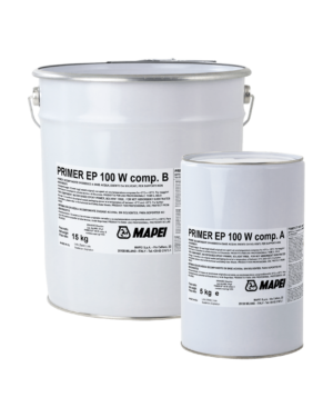 PRIMER EP 100W (KIT A+B 20Kg) - Primer bicomponente epossidico a base acqua, esente da solventi, per supporti non assorbenti.
