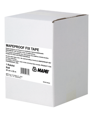 MAPEPROOF FIX TAPE (ROTOLO 20 Cm X 25 Mt) - Nastro biadesivo per fissare la membrana impermeabilizzante Mapeproof FBT o Mapeproof FBH durante le fasi di installazione