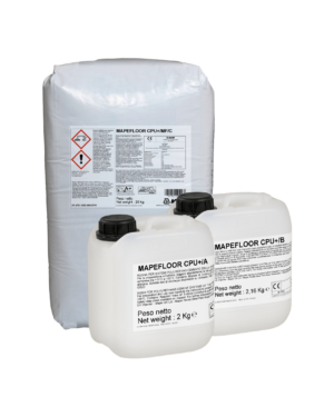 MAPEFLOOR CPU+/MF  (KIT A+B+C 30,6Kg) - Malta autolivellante in poliuretano-cemento ad alte prestazioni per spessori compresi tra 3 e 6 mm