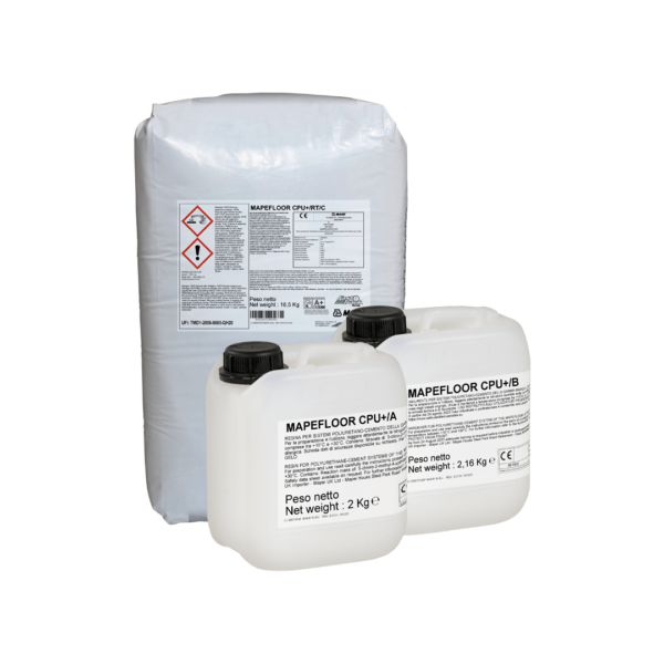 MAPEFLOOR CPU+/RT  (KIT A+B+C 23,3Kg) - Malta in poliuretano-cemento ad alte prestazioni per spessori compresi tra 6 e 9 mm