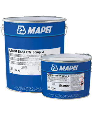 PURTOP EASY DW (KIT A+B 15Kg) - Membrana poliuretanica bicomponente elastica per impermeabilizzare vasche per acqua potabile.