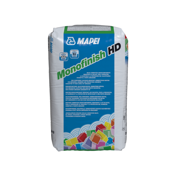 MONOFINISH HD (25Kg) - Malta cementizia monocomponente resistente ai solfati, per il ripristino, la rasatura e la protezione del calcestruzzo soggetto a forte abrasione