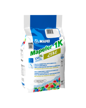 MAPEFER 1K ZERO (5Kg) - Malta cementizia anticorrosiva monocomponente per la protezione dei ferri di armatura, a emissioni di CO2 compensate per l’intero ciclo di vita