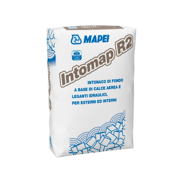 INTOMAP R2 (25Kg) -  Intonaco di fondo a base di calce aerea e leganti idraulici per esterni e interni.