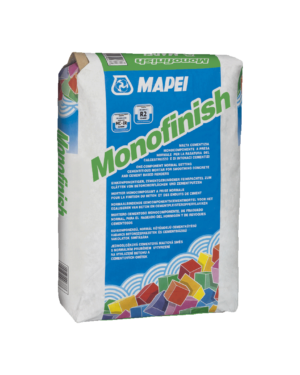 MONOFINISH (22Kg) - Malta cementizia monocomponente a presa normale per la rasatura del calcestruzzo e di intonaci cementizi.