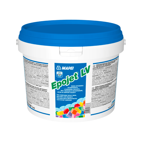 EPOJET LV (2,5Kg) - Resine epossidiche bicomponenti, a bassissima viscosità, per iniezioni in microfessure, anche su supporti bagnati