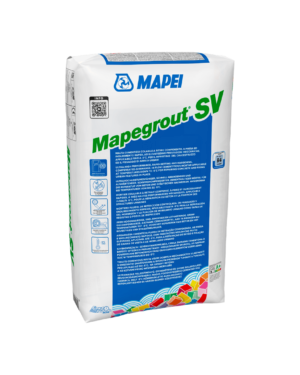 MAPEGROUT SV (25Kg) - Malta cementizia colabile a ritiro compensato, a presa ed indurimento rapidi, ad elevatissime prestazioni meccaniche, applicabile fino a -5°C, per il ripristino del calcestruzzo ed il fissaggio di arredi urbani