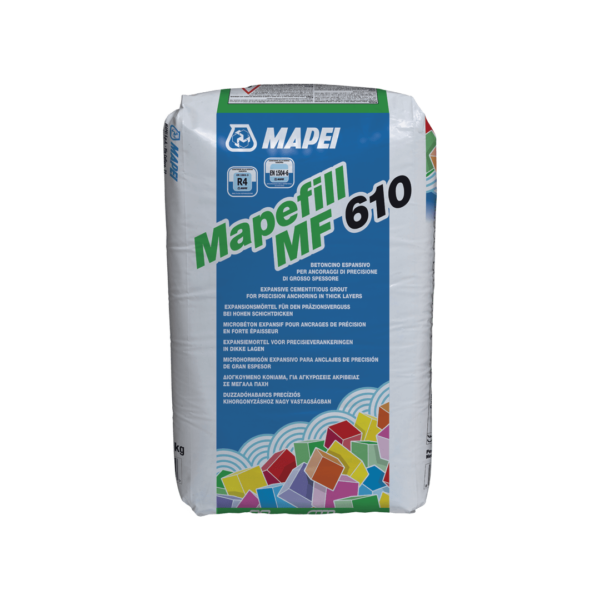MAPEFILL MF 610 (25 Kg) - Betoncino espansivo per ancoraggi di precisione di grosso spessore.