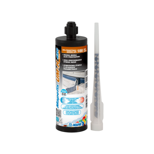 MAPEFIX UM-H 420 (420 Ml) - Fissaggio chimico ibrido a elevata resistenza meccanica e termica, per carichi strutturali e ferri di ripresa