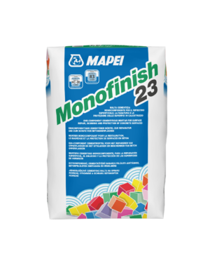 MONOFINISH 23 (25Kg) - Malta cementizia monocomponente per il ripristino superficiale, la rasatura e la protezione delle superfici in calcestruzzo