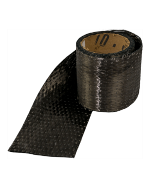 MAPEWRAP C UNI-AX 300/10 (Rotolo 50Mt x 10Cm 300Gr/Mq) - Tessuto unidirezionale in fibra di carbonio ad alta resistenza ed elevato modulo elastico.