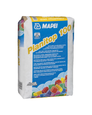 PLANITOP 100 (25Kg) - Malta fine di colore grigio chiaro a presa rapida per la riparazione e la rasatura di calcestruzzi e intonaci .