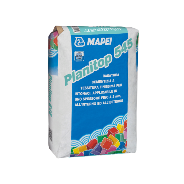 PLANITOP 545 (BIANCO - 20Kg) - Rasatura cementizia a tessitura finissima per intonaci, applicabile in uno spessore fino a 3 mm, all’interno ed all’esterno.