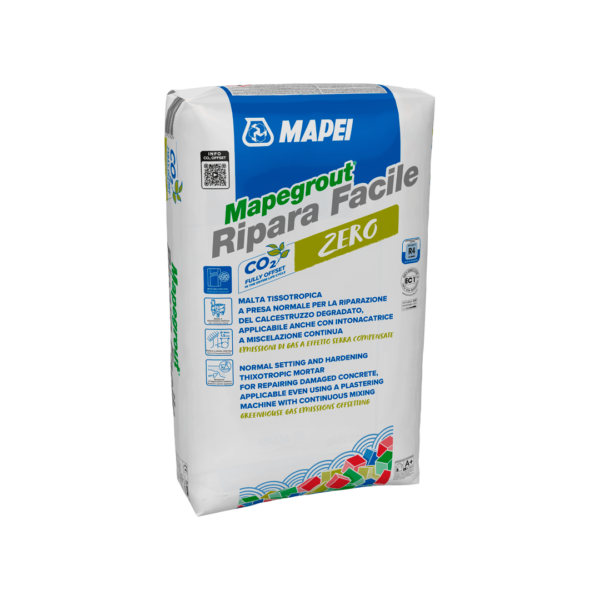 MAPEGROUT RIPARA FACILE ZERO (25Kg) - Adatta per il risanamento di strutture in calcestruzzo degradate, sottoposte anche ad aggressione solfatica, è particolarmente indicato anche per il ripristino di strutture in calcestruzzo fronte mare.